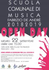 Locandina Open Day della Scuola comunale di Musica